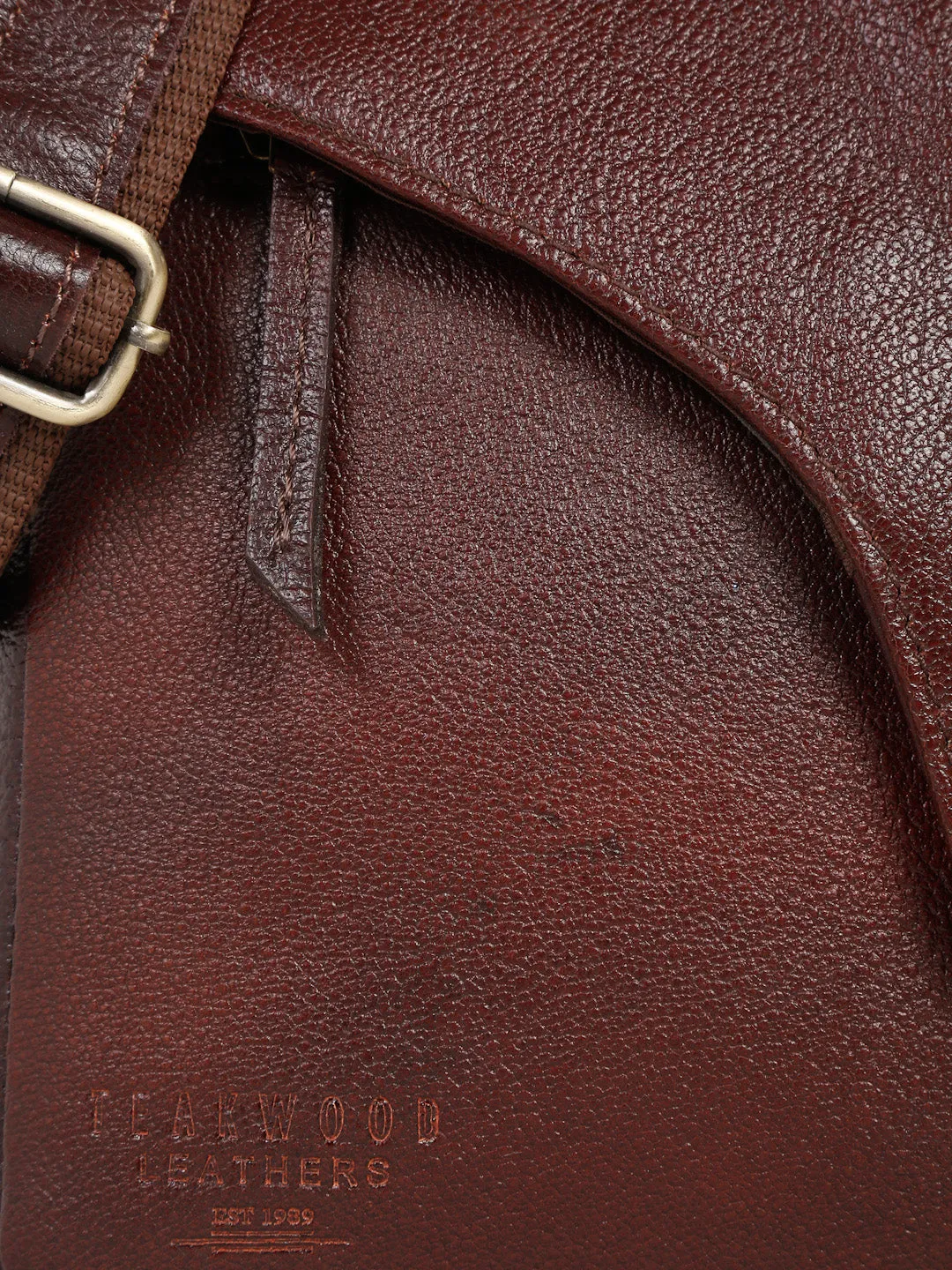 Leather Men's Asymmetrical Messenger Bag