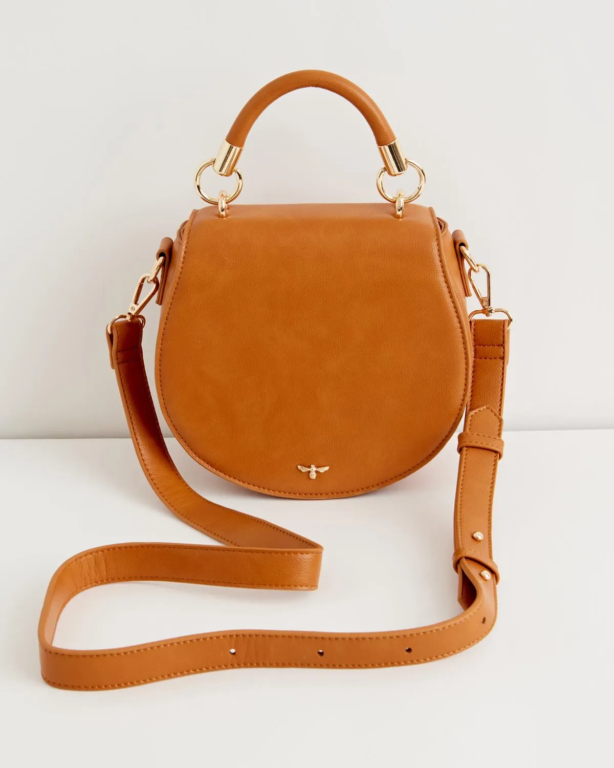 Liberty Saddle bag Tan Vegan Leather