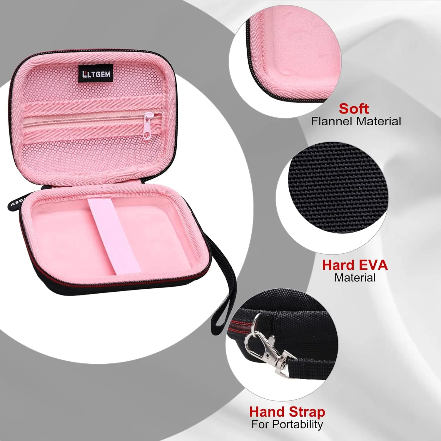 LTGEM Case Compatible with KODAK Printomatic/KODAK EKTAR H35 / KODAK Step Full-Color Instant Print Digital Camera, Pink(Case Only)