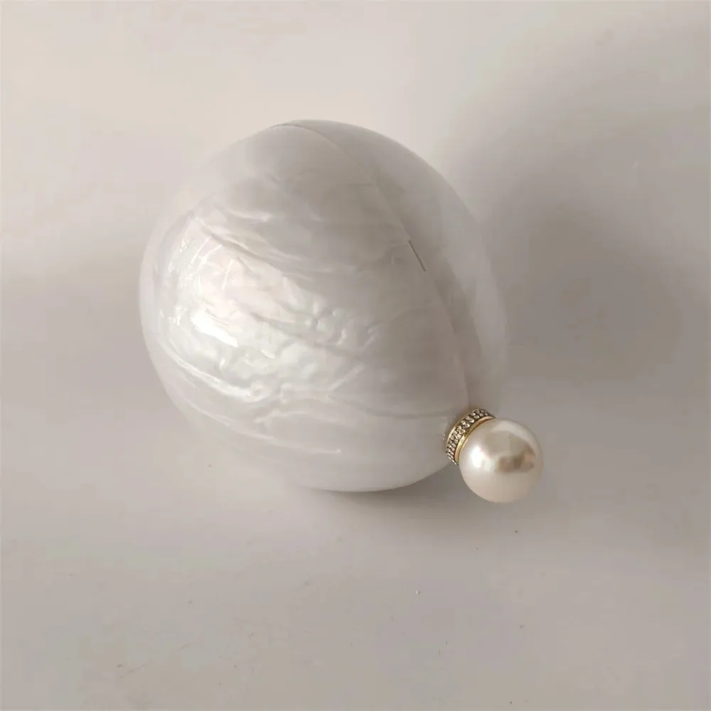 Odette Pearl Acrylic Egg Clutch Bag