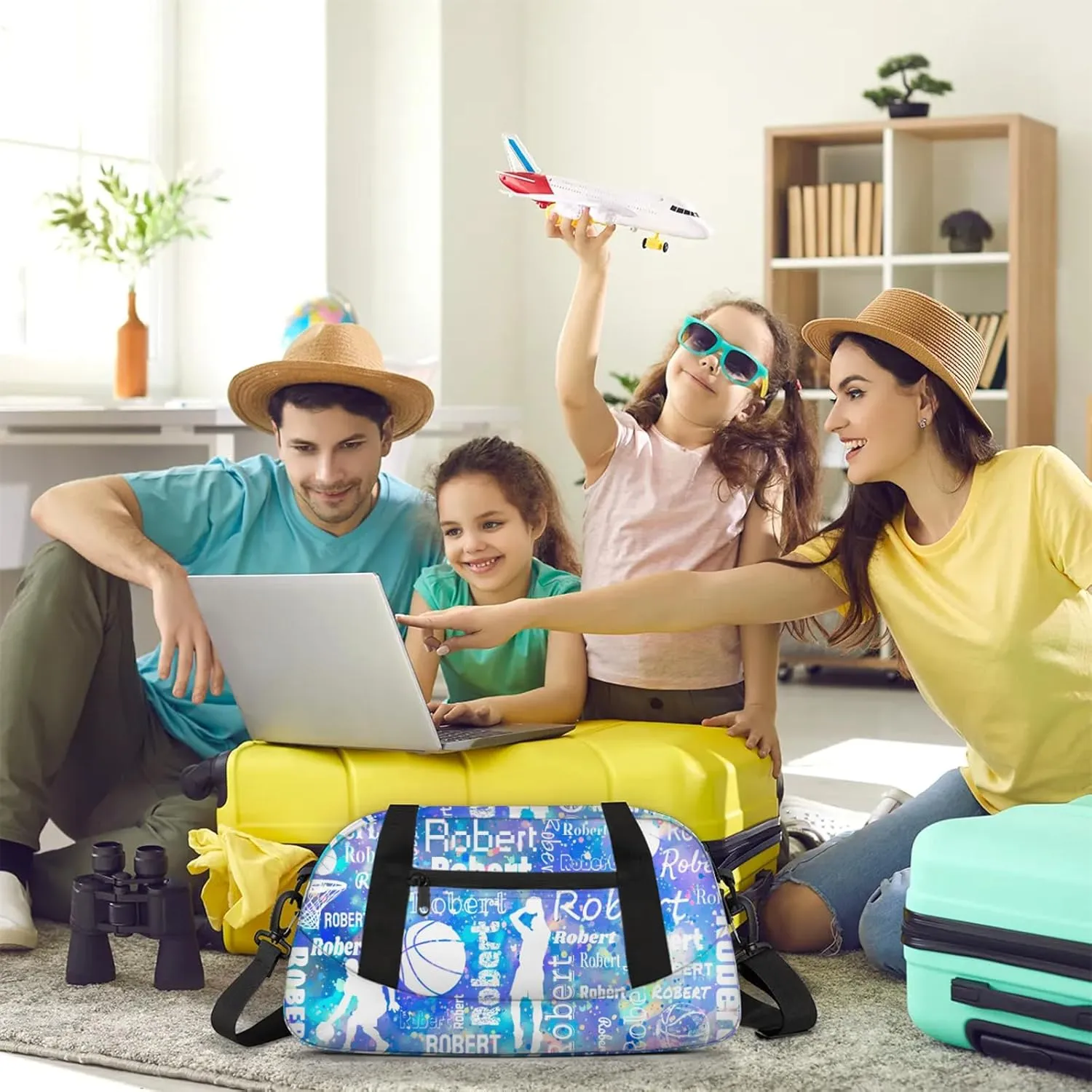 Personalized Basketball Sport Duffel Bag Custom Sports Bag Travel Overnight Shoulder Bags Customized Gifts for Women Men, Colorful Glitter