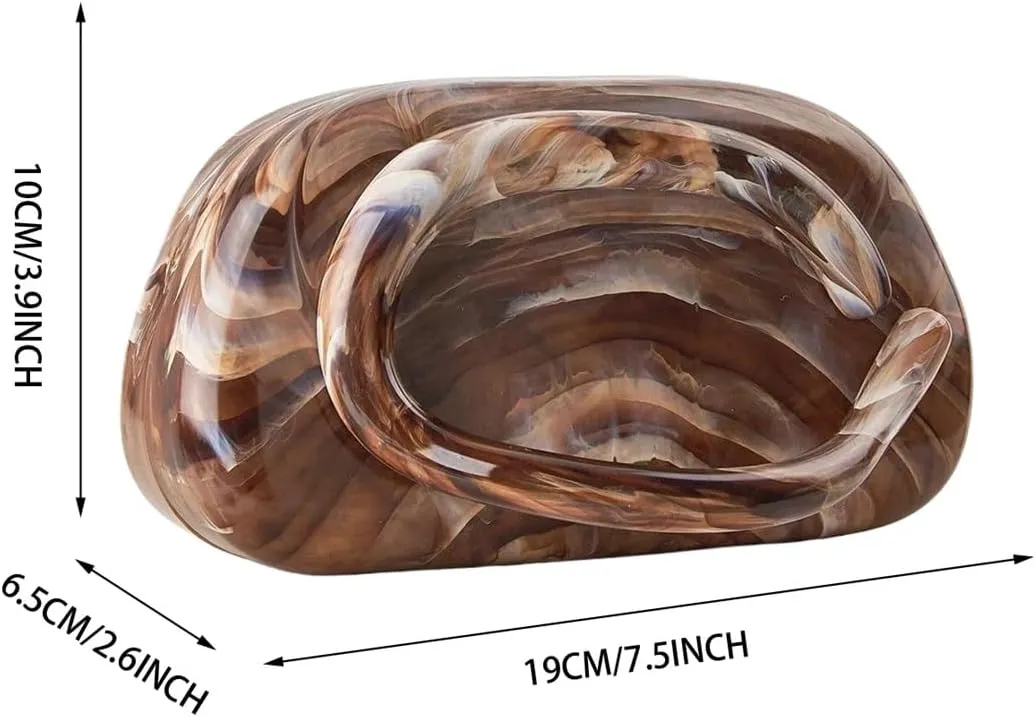 RomanticDesign Women Acrylic Metal Decor Handle Evening Clutch Purse Chic Chain Shoulder Bag for Party Prom Wedding