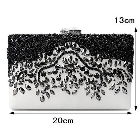 SEKUSA Clutch Female Diamonds Metal Hollow Out Style Women Evening Bags Alloy Mixed Color Chain Shoulder Purse Evening Bags