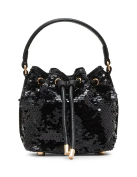 Sequin Top Handle Bucket Bag