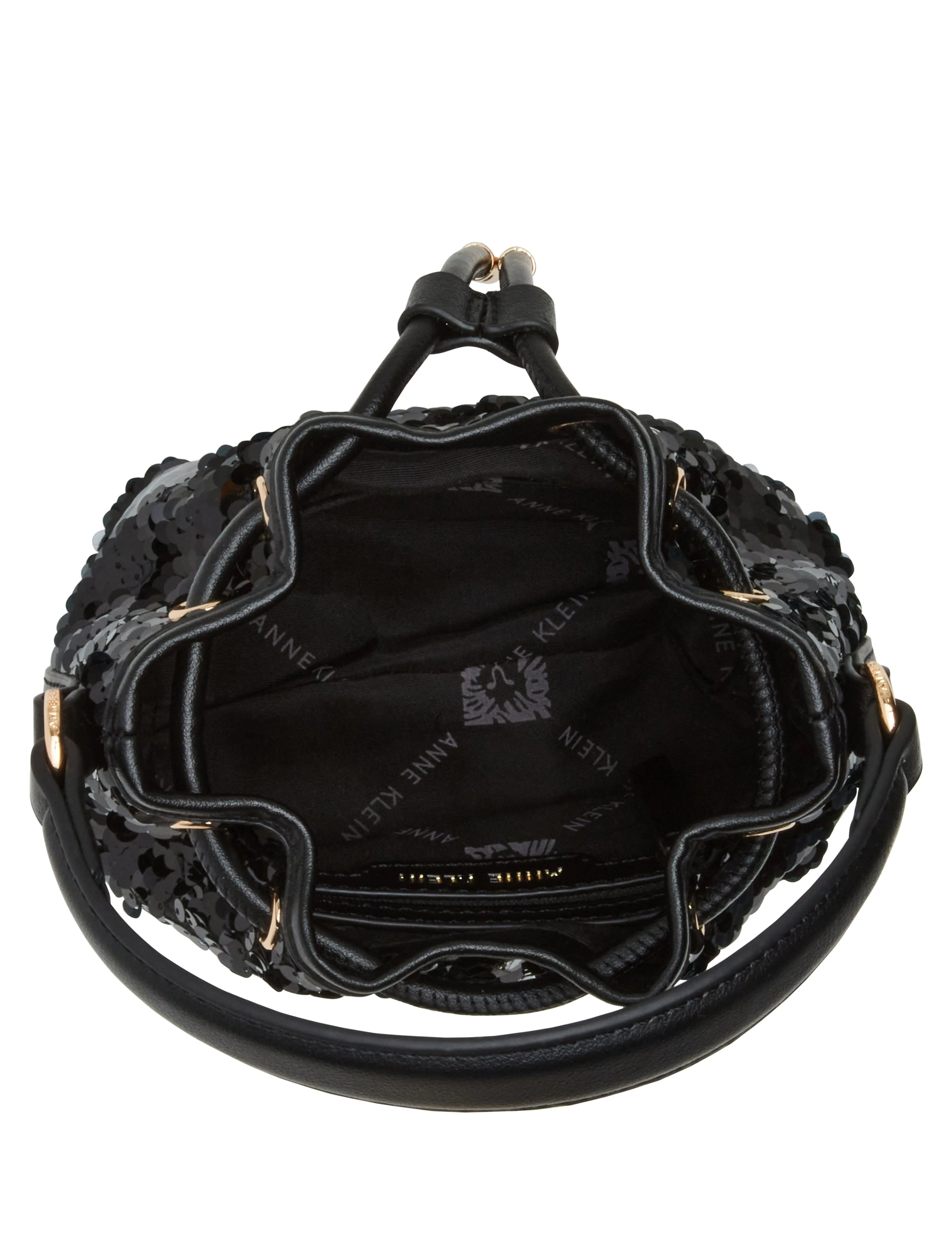 Sequin Top Handle Bucket Bag