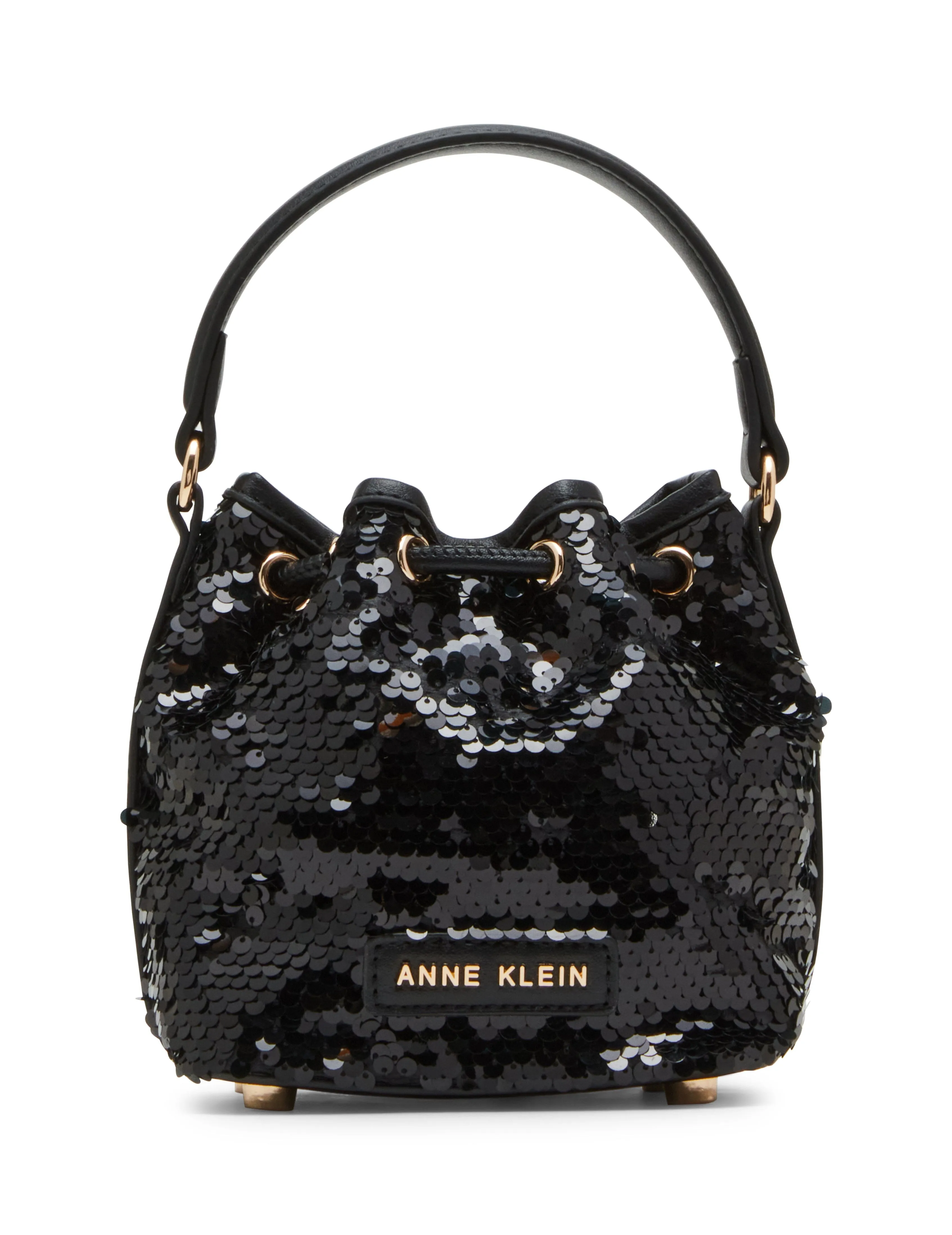 Sequin Top Handle Bucket Bag