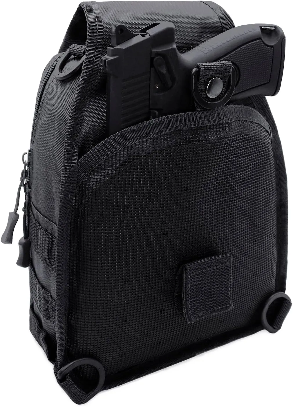 Tactical Backpack, Waterproof Military Cross-body Molle Sling Shoulder Backpack Chest Bag for Outdoor Every Day Carry Black