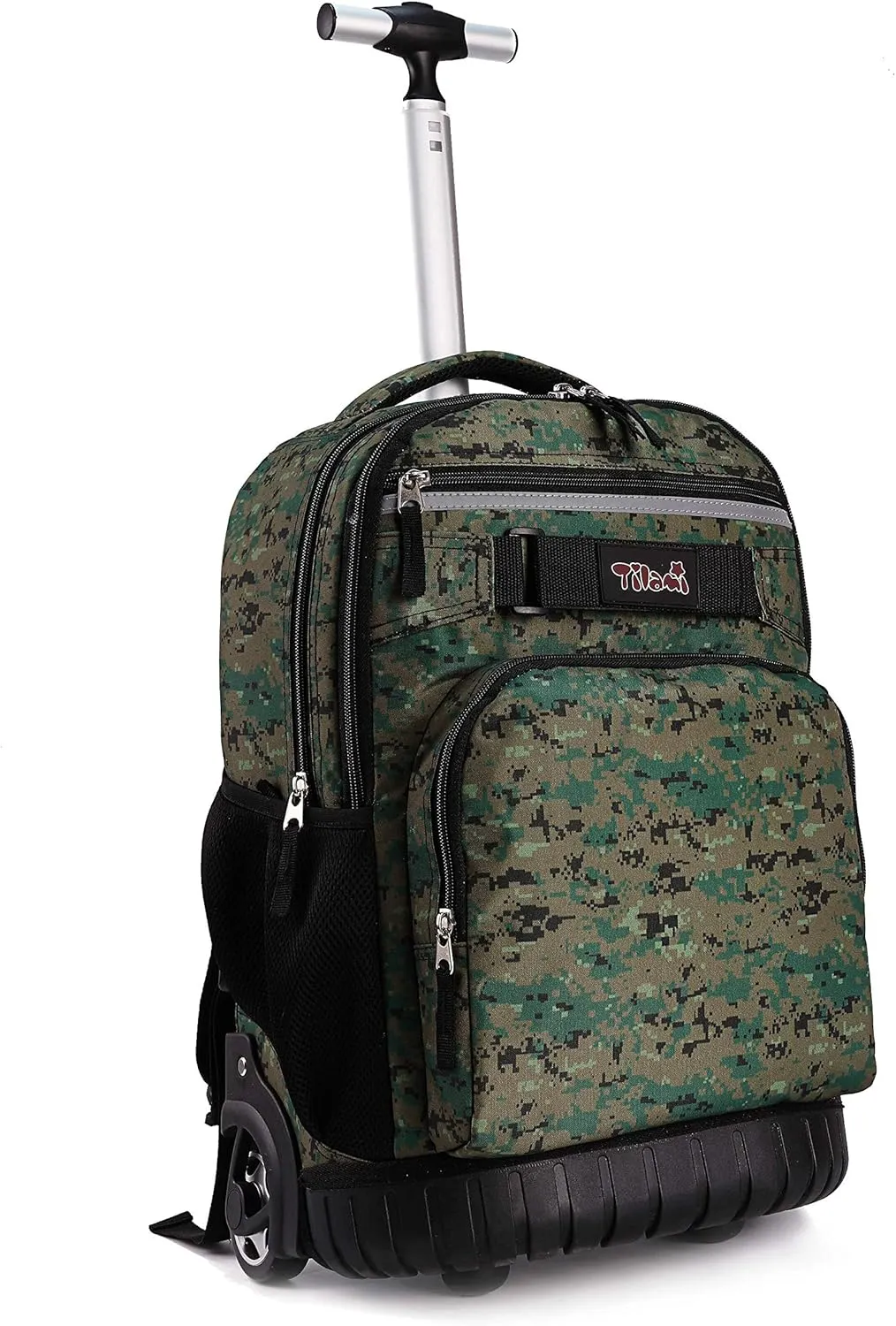 Tilami Rolling Backpack 18 inch Wheeled Backpack School College Student Travel Trip Boys and Girls