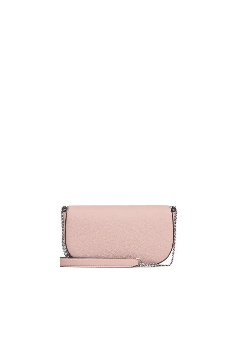 Tory Burch Chelsea Pebbled Crossbody Convertible In Shell Pink 153566