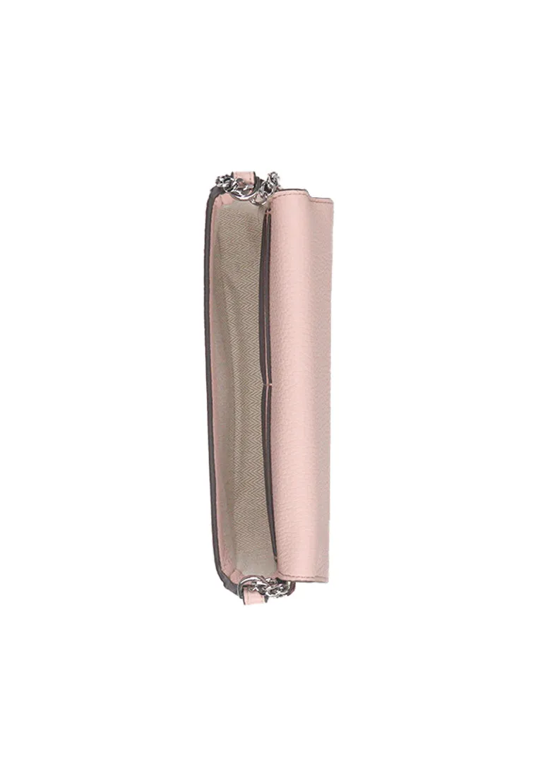 Tory Burch Chelsea Pebbled Crossbody Convertible In Shell Pink 153566