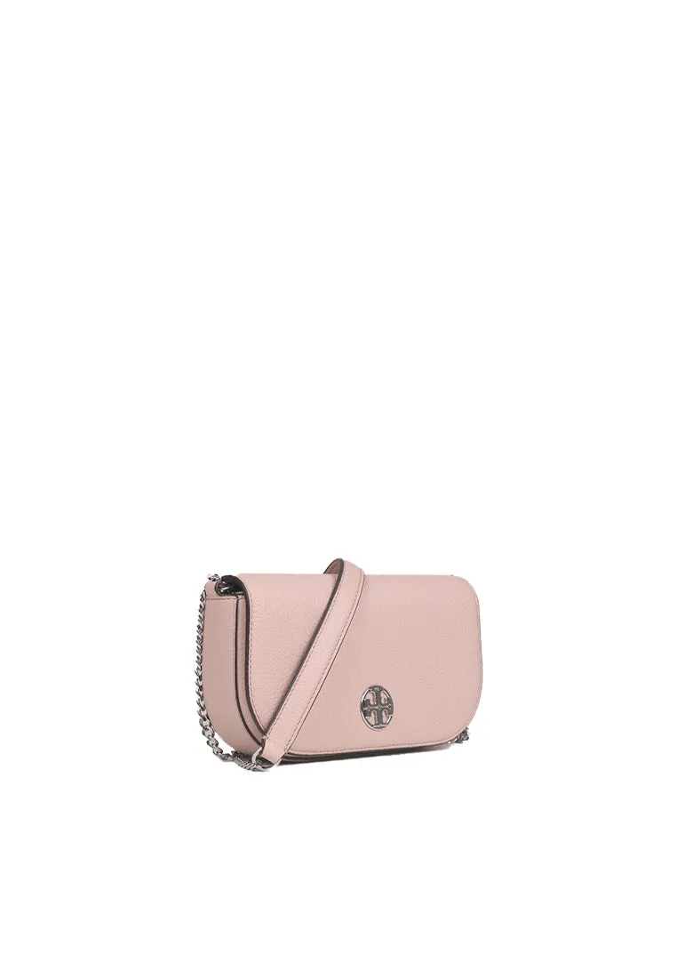 Tory Burch Chelsea Pebbled Crossbody Convertible In Shell Pink 153566