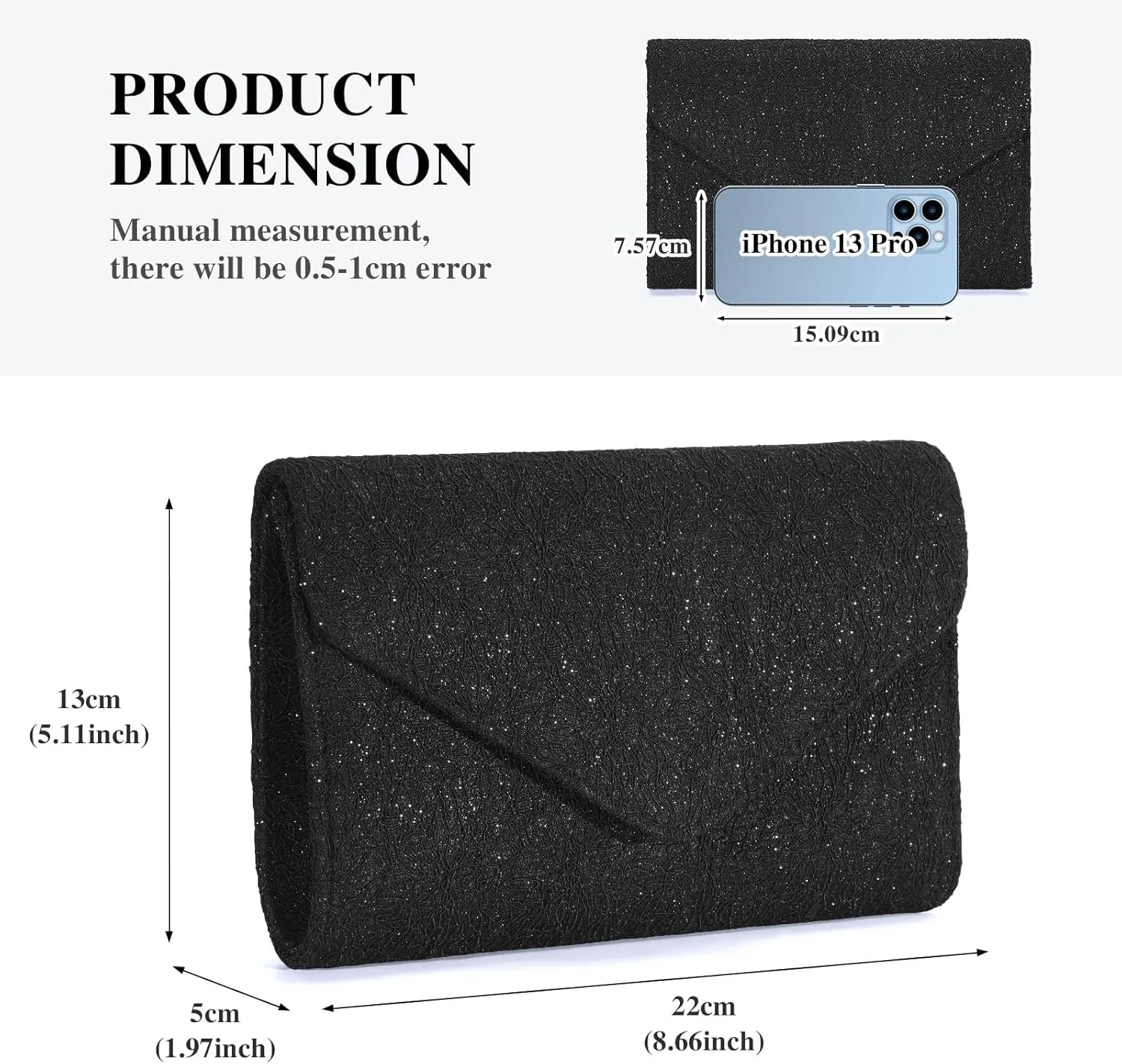 UBORSE Evening Bag Lace Clutch Purse for Women Formal Elegant Envelope Wedding Party Cocktail Crossbody Shoulder Bag