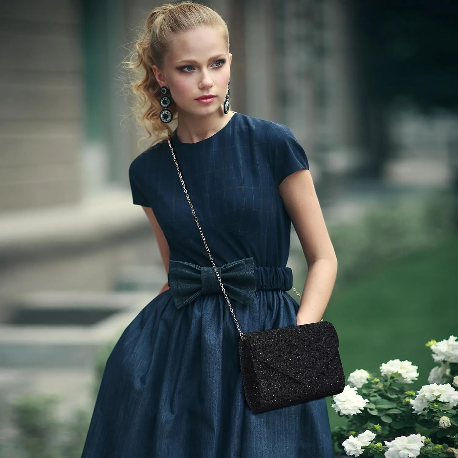 UBORSE Evening Bag Lace Clutch Purse for Women Formal Elegant Envelope Wedding Party Cocktail Crossbody Shoulder Bag