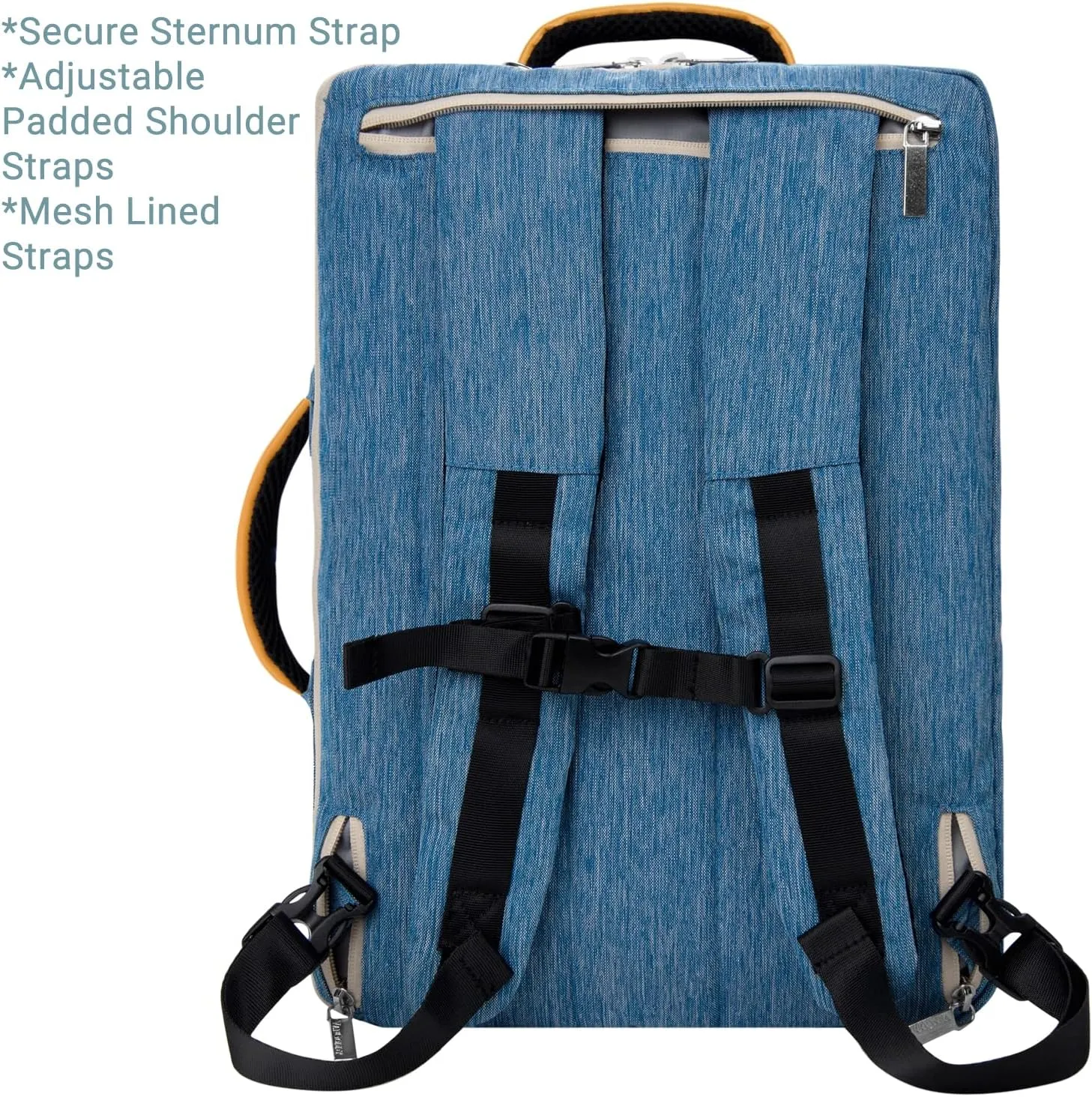 Vangoddy Slate 3-in-1 Universal 13.3 13-inch Covertible Laptop Messenger Shoulder Bag (Blue)