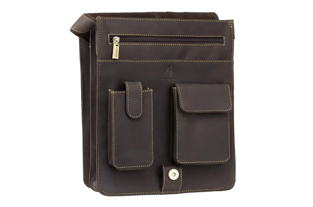 Visconti Leather Portrait Messenger Bag