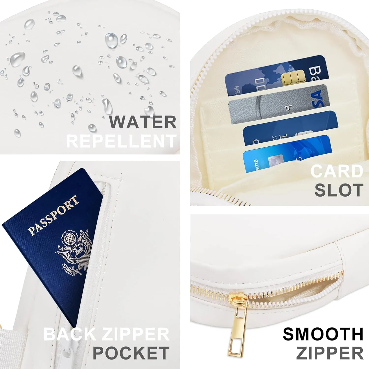 VOROLO Sling Bag Crossbody Bag For Women and Men Small Leather Cross Body bag with Ajustable Strap Beige 01 PU