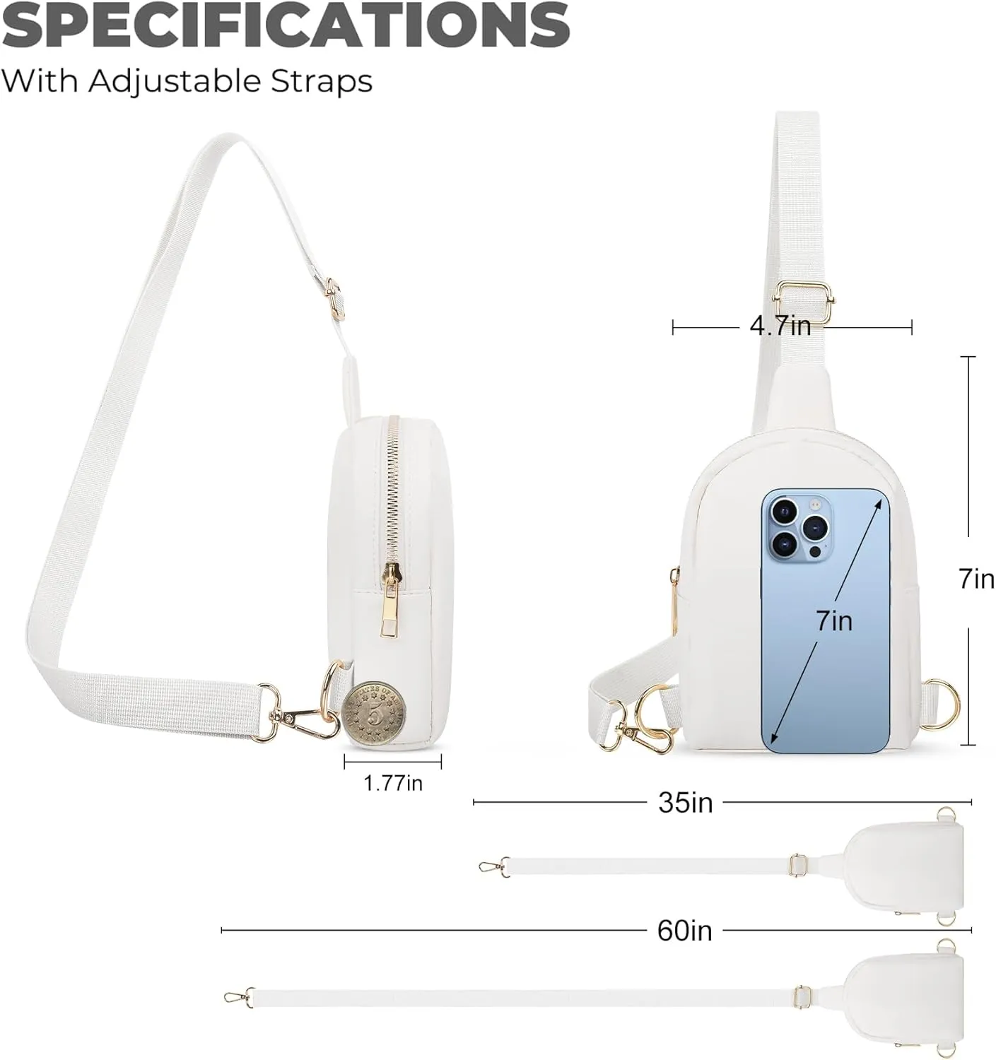 VOROLO Sling Bag Crossbody Bag For Women and Men Small Leather Cross Body bag with Ajustable Strap Beige 01 PU