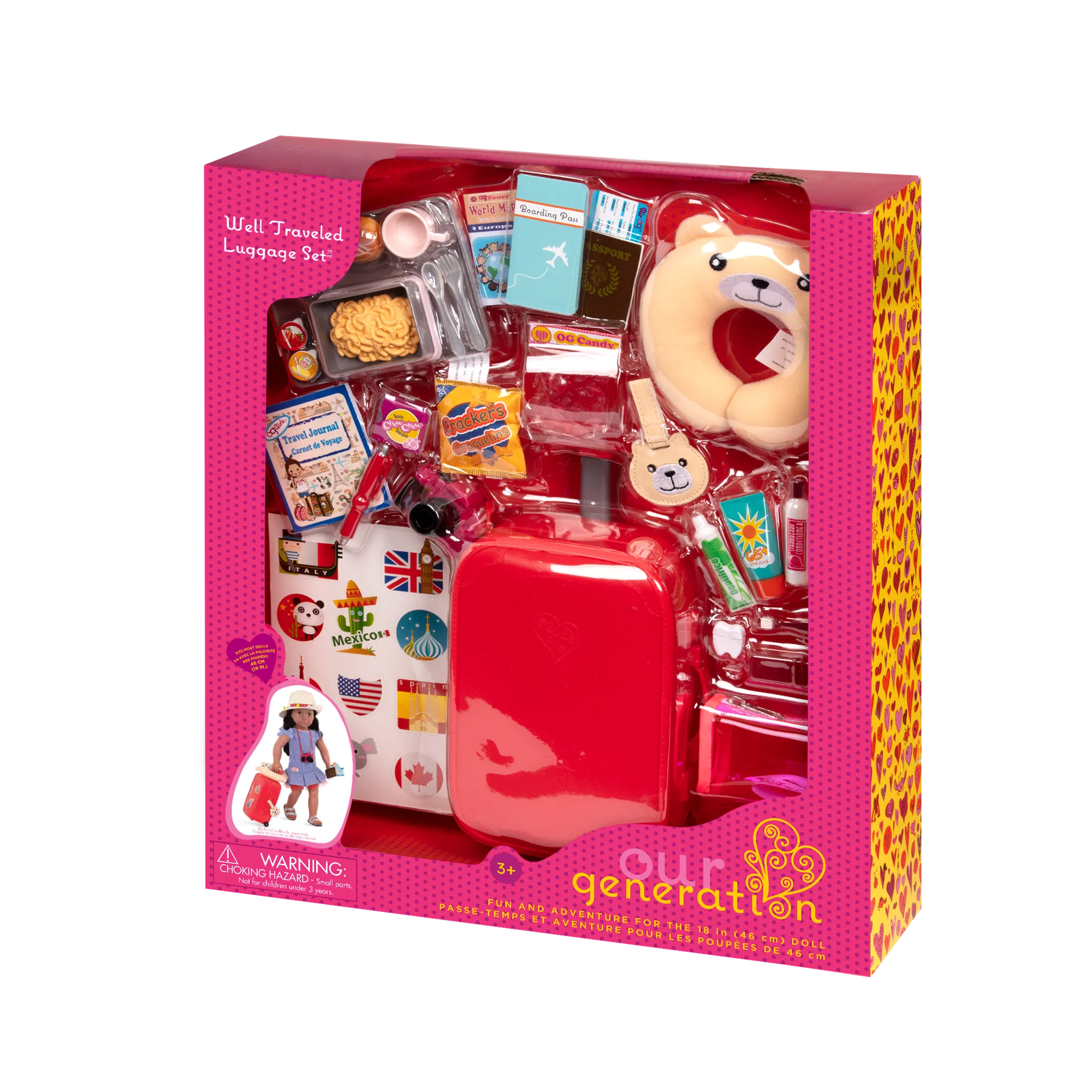 Well Traveled Luggage Set - Red