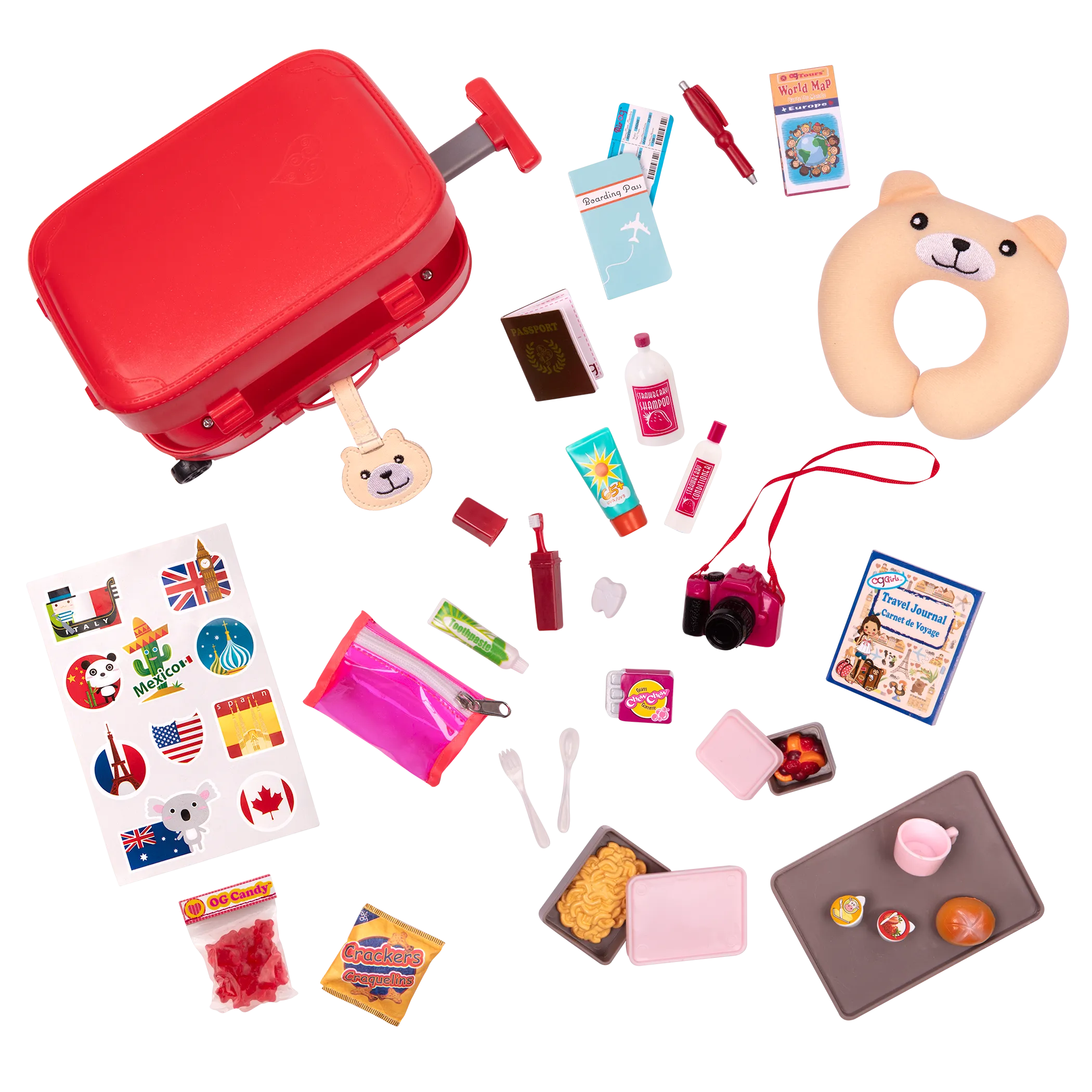 Well Traveled Luggage Set - Red
