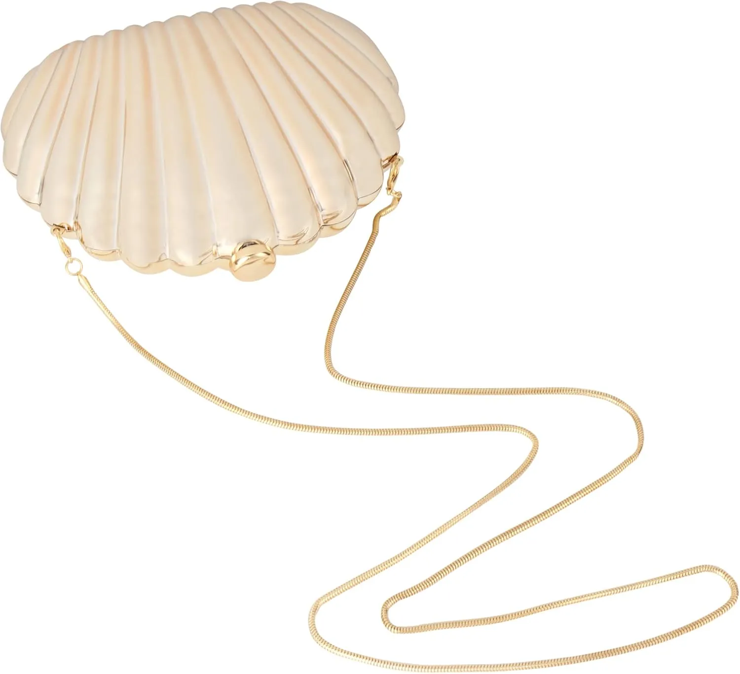 Women Seashell Evening Bag Purse Mermaid Chain Strap Clutch Handbag Shoulder Bag